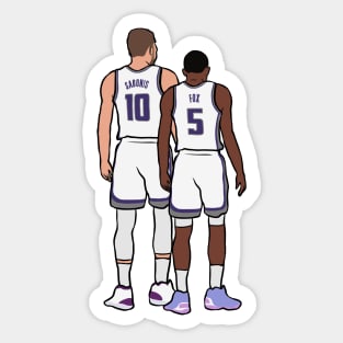 Domantas Sabonis and De'Aaron Fox Back-To Sticker